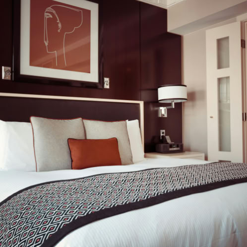 Prepared bed in a rental accommodation